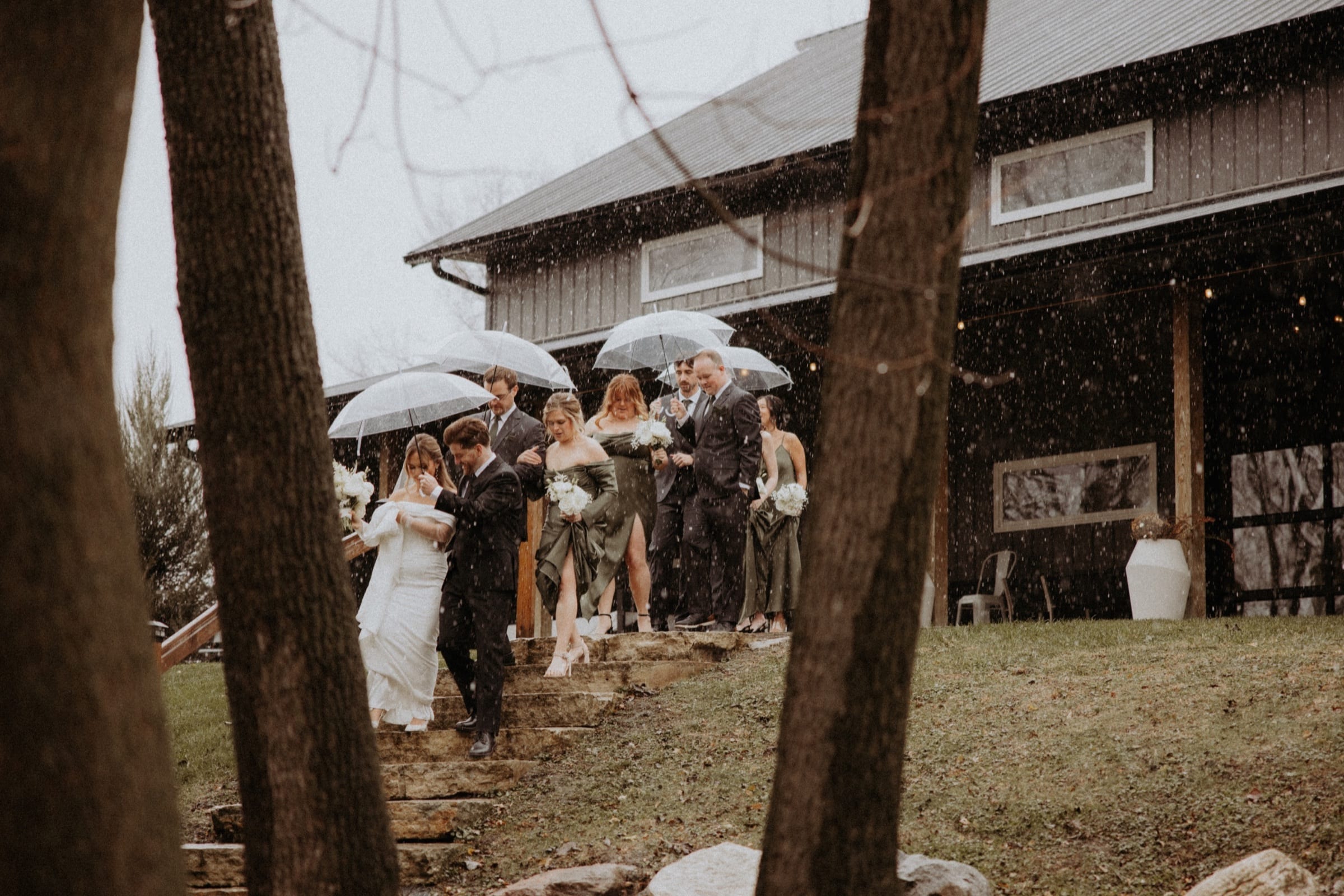 Atmospheric wedding frame from Carder and Sierra's Magnolia Farms wedding in Van Meter, Iowa