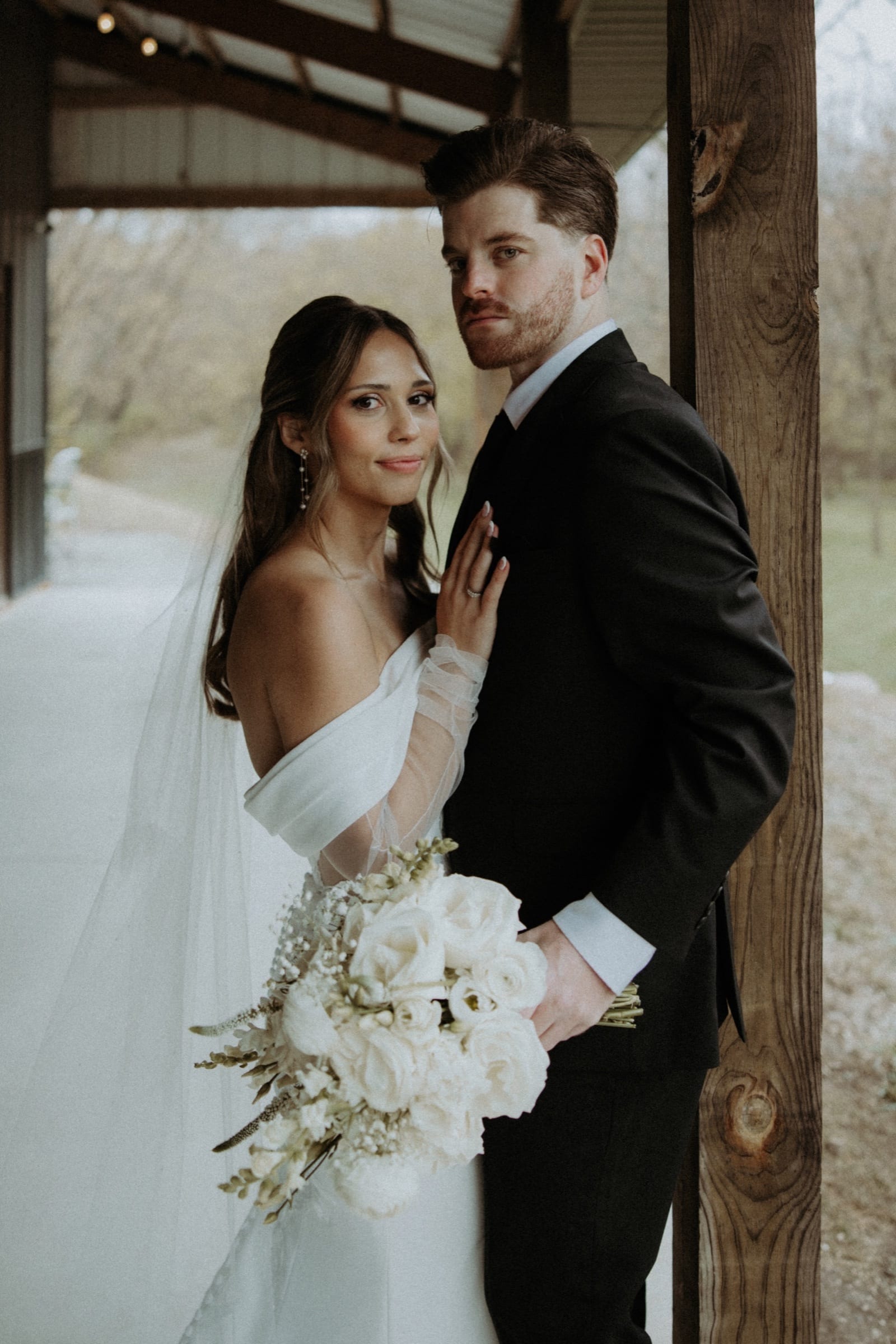 Emotional wedding moment from Carder and Sierra's Magnolia Farms wedding in Van Meter, Iowa