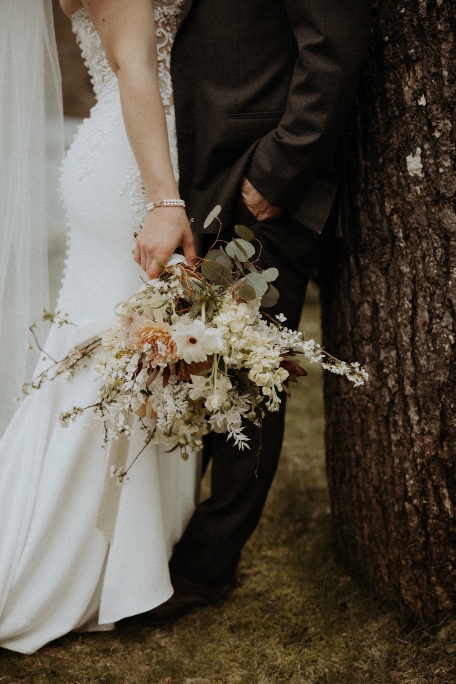 Intimate wedding portrait from John and Nina's wedding at Loloma Lodge