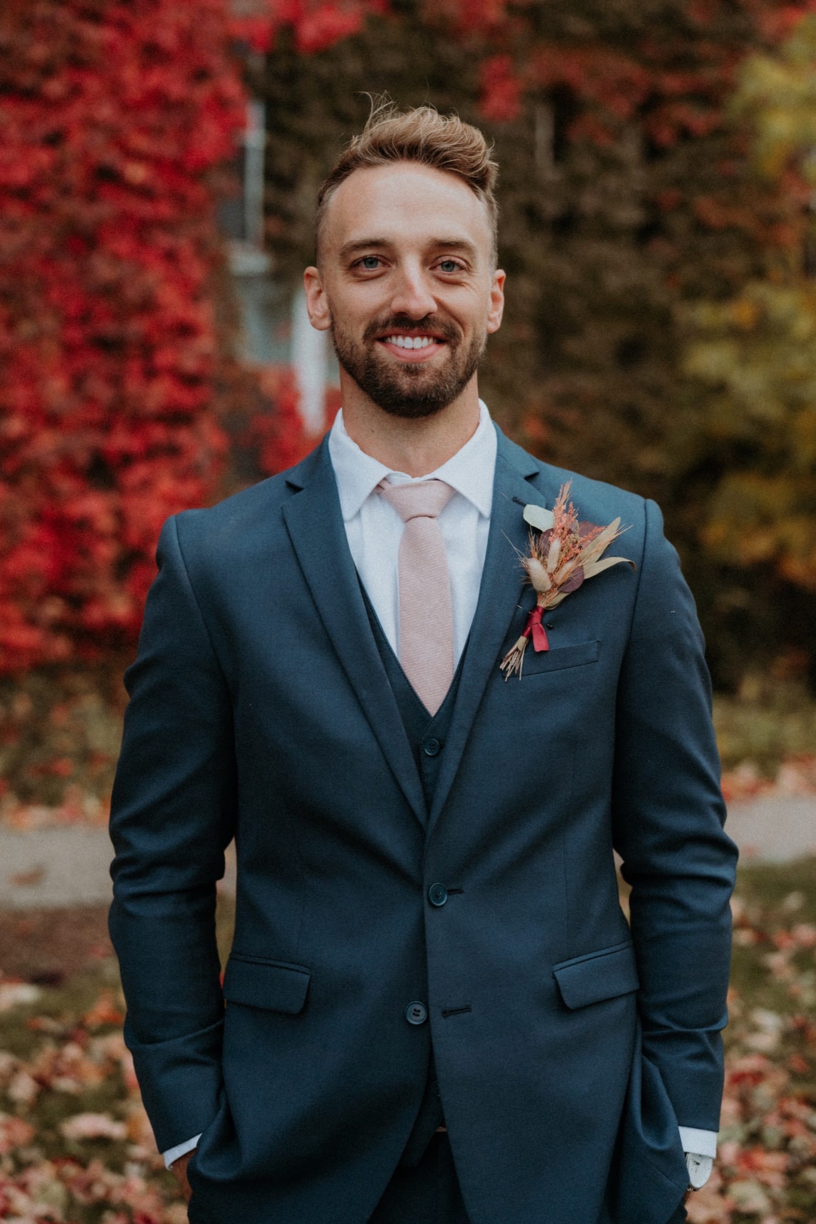 Quiet wedding-day scene from Nick and Kelsie's Starline Factory wedding