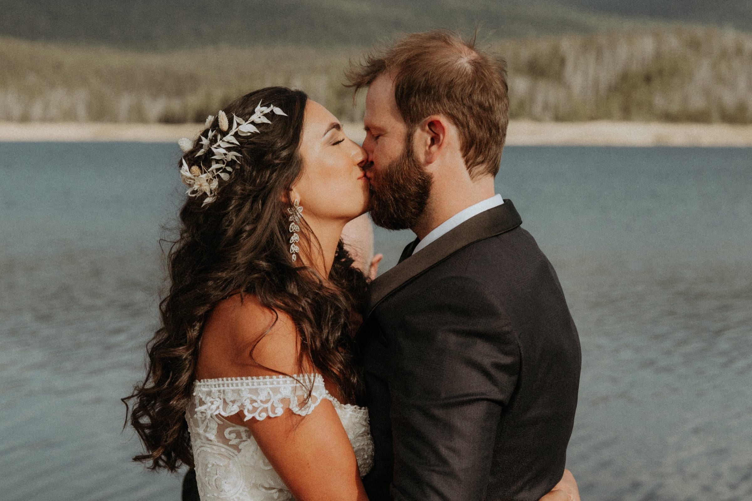 Documentary wedding scene from Sam and Savanna's mountain wedding in Winter Park, Colorado