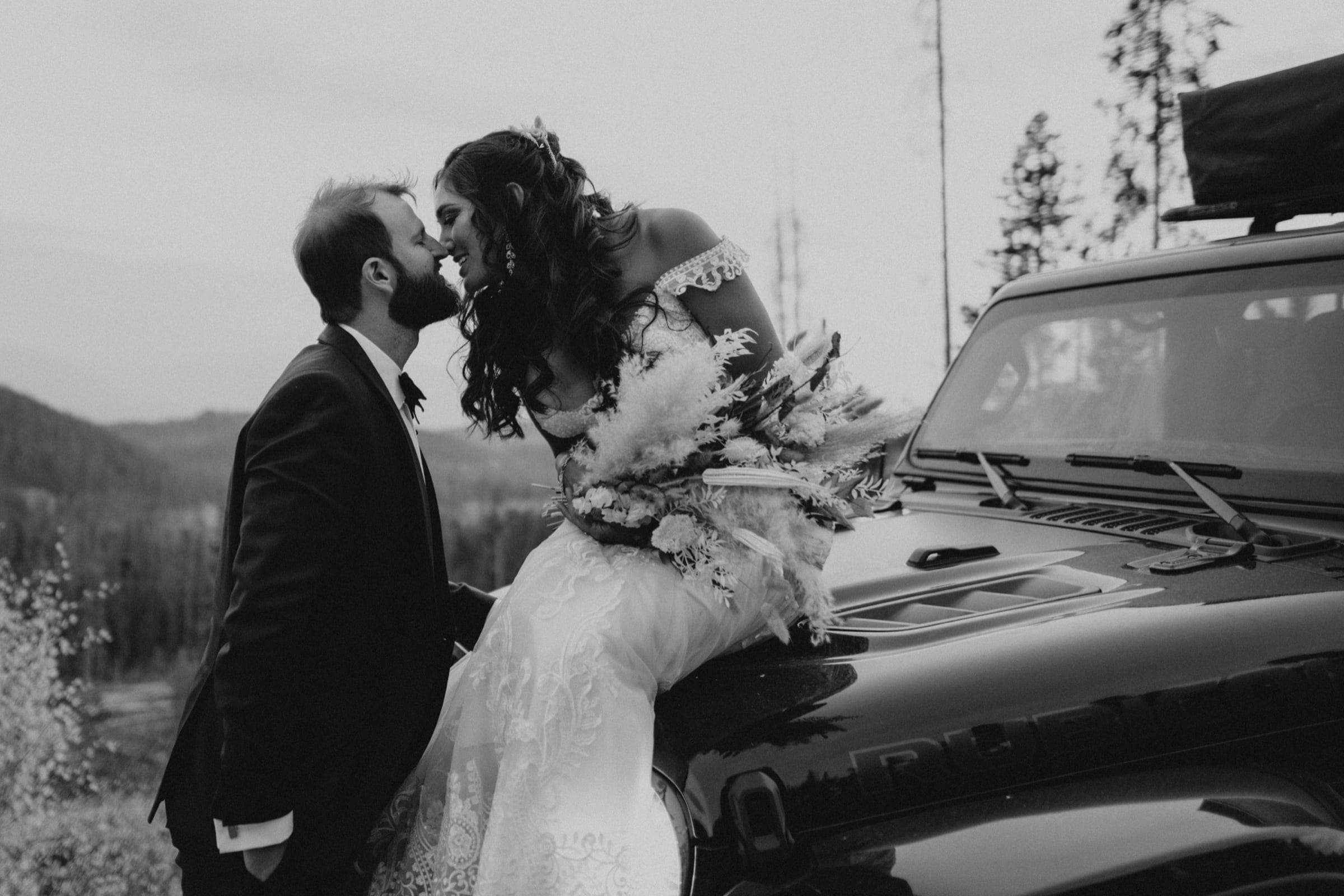 Documentary wedding scene from Sam and Savanna's mountain wedding in Winter Park, Colorado