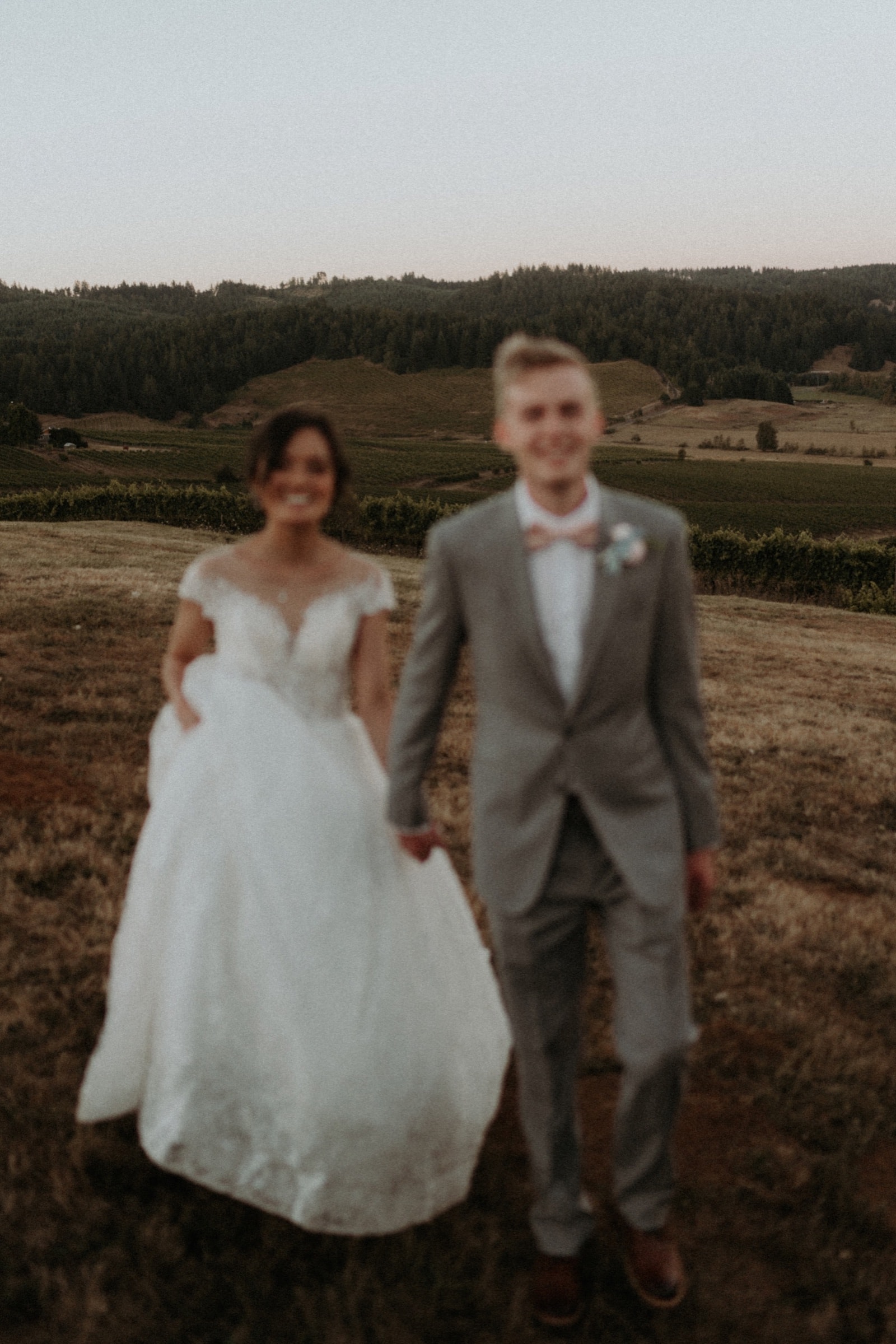 Intimate wedding portrait from Brian and Ashley's winery wedding at Sweet Cheeks Winery