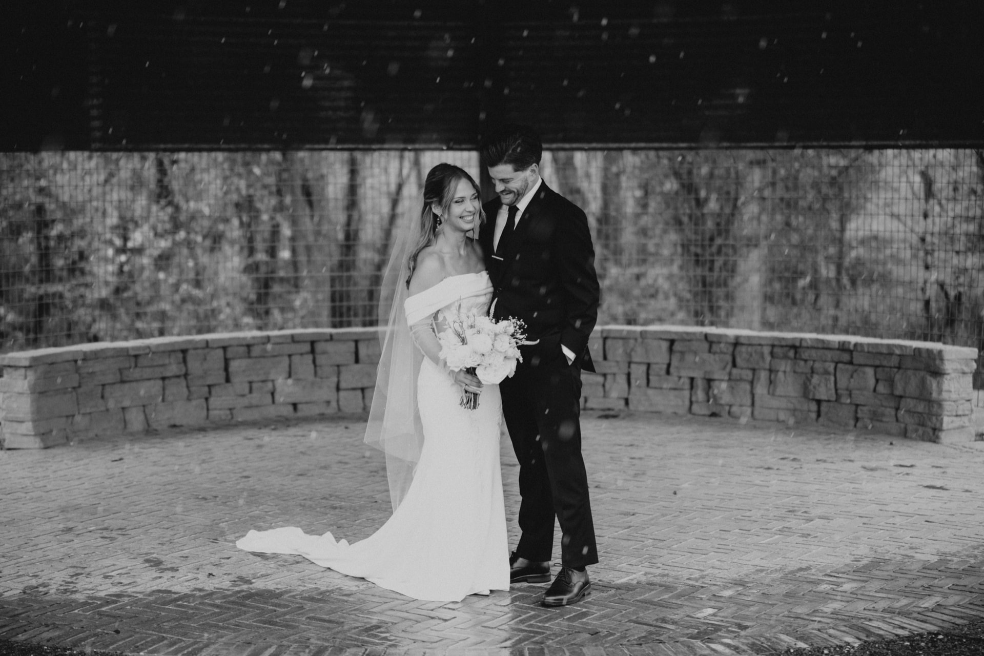 Intimate wedding portrait from Carder and Sierra's Magnolia Farms wedding in Van Meter, Iowa