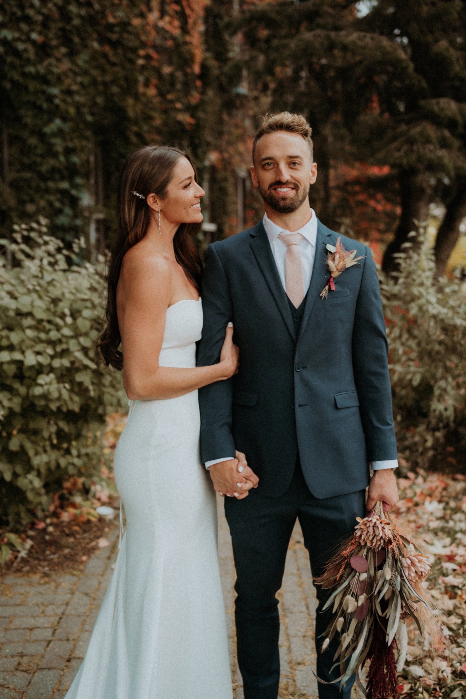 Natural couple portrait from Nick and Kelsie's Starline Factory wedding