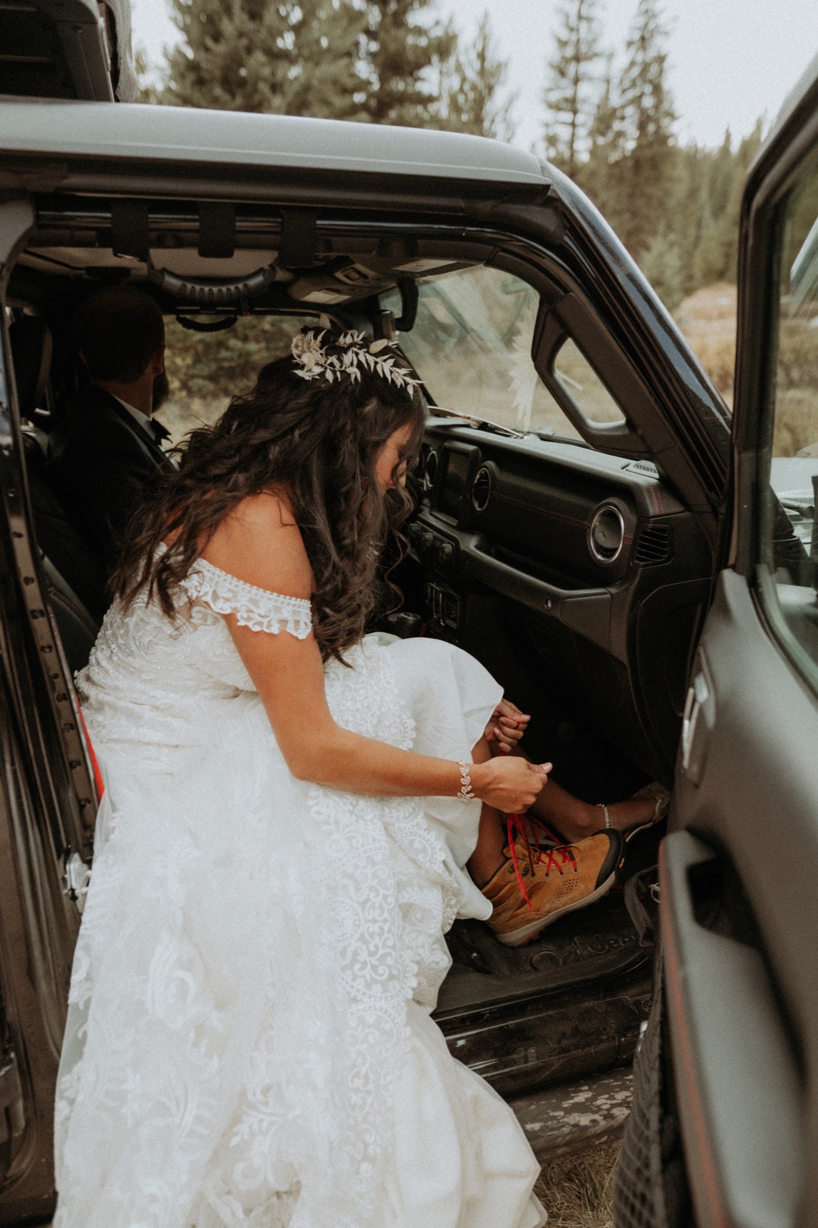 Honest reception moment from Sam and Savanna's mountain wedding in Winter Park, Colorado
