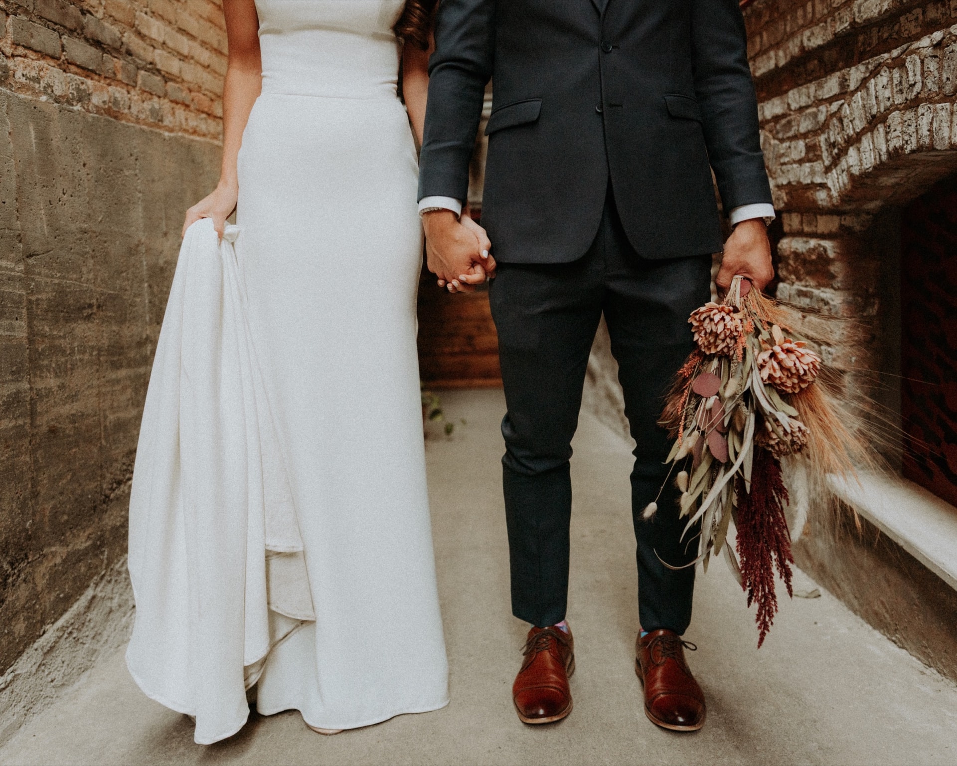 Documentary wedding photograph with warm western light