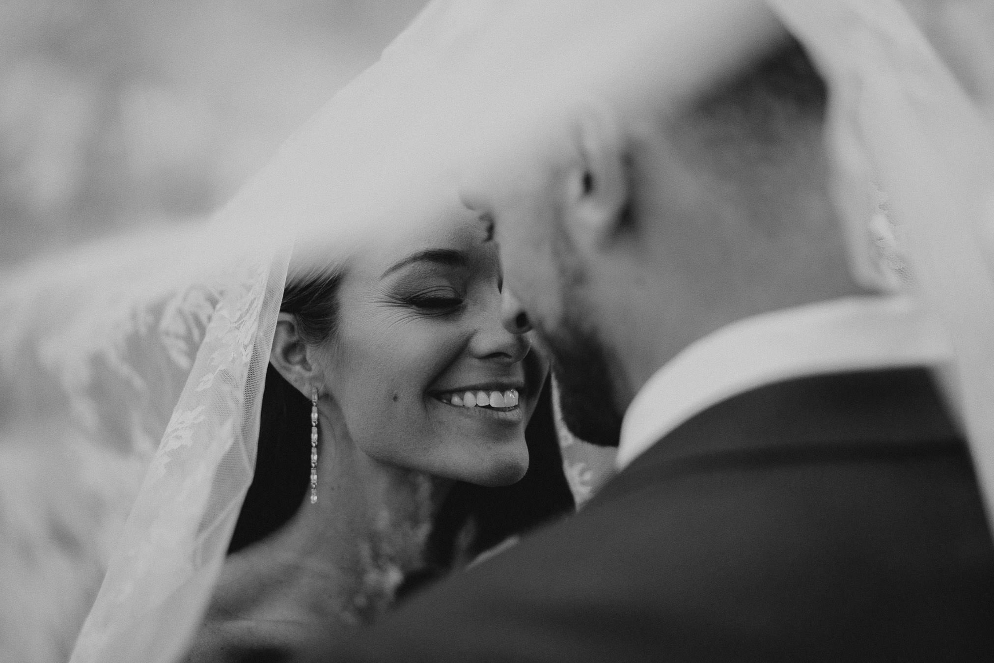 A smile beneath the veil